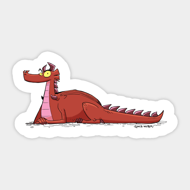 Ferragus in recline Sticker by Slack Wyrm